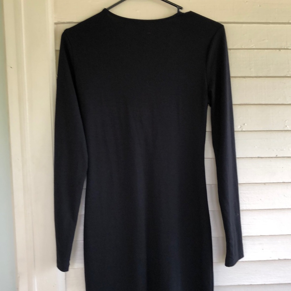 ❌ SOLD Forever21 dress NWT long black stretch L - Picture 6 of 8